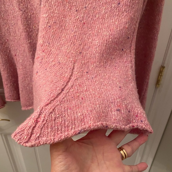 SIZE MEDIUM PINK WITH MULTI COLOUR SPECKLES ONE BUTTON CARDIGAN BY BIANCO & BLU - Picture 4 of 8